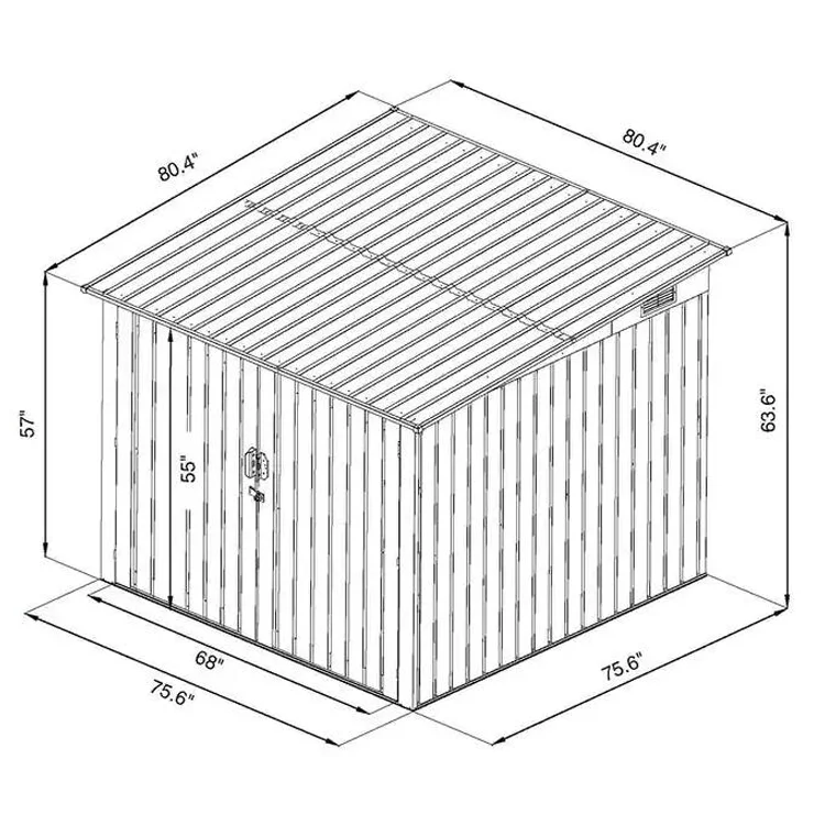 Capannone per negozio di biciclette in metallo