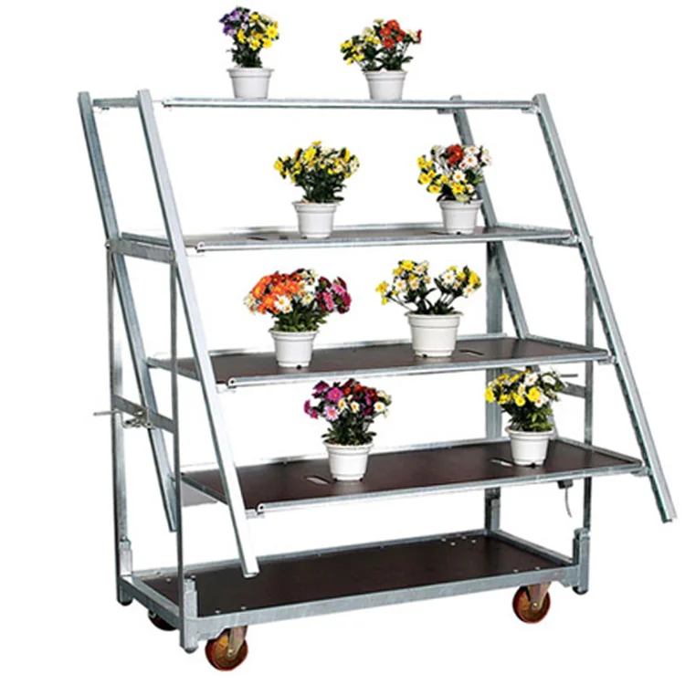 Danish Flower Container Trolley Dutch Plant and Flower Display Cart Trolleys Supplier – Image 3