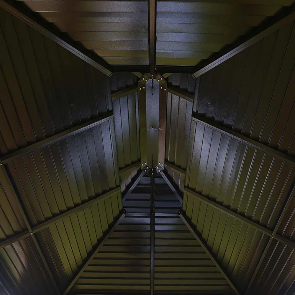 Outdoor Double Top Gazebo with Curtains