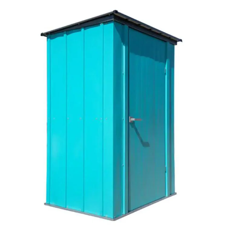 Teal Color Metal Storage Shed