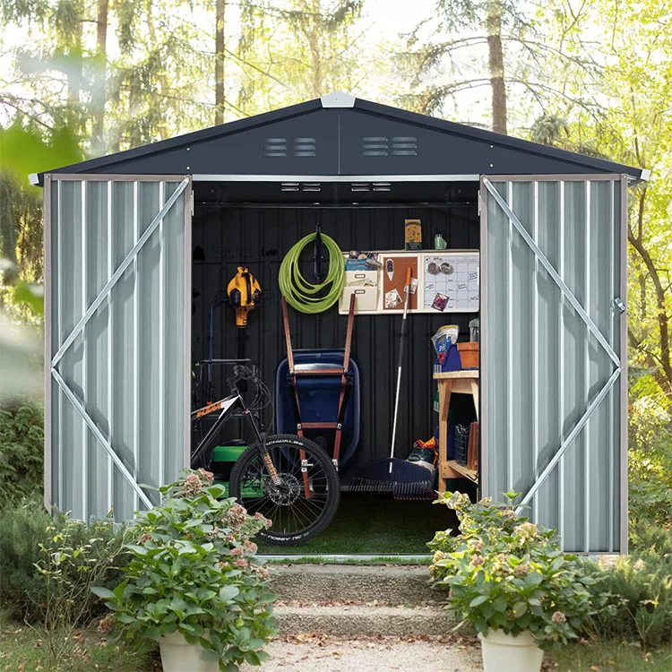 Metal Storage Shed with Lockable Door