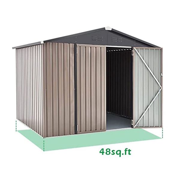 Metal Storage Shed with Lockable Door