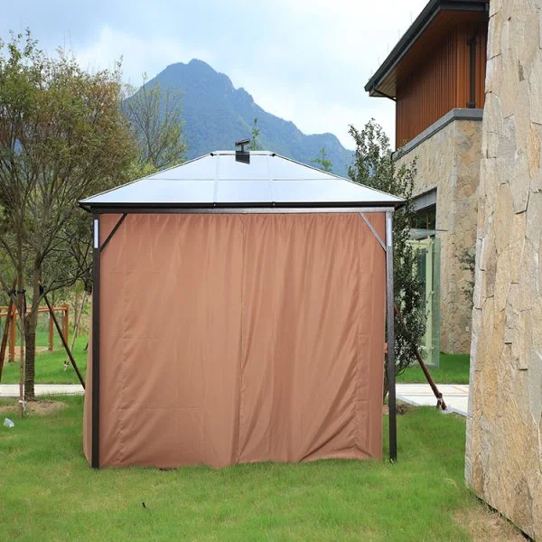 Gazebo de jardim com luz solar LED magnética