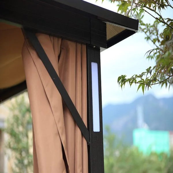 Gazebo da giardino con luce solare LED magnetica