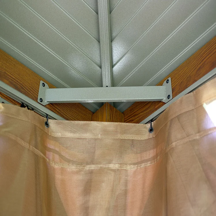 Metal Gazebo Aluminum Permanent Double Tier Roof Outdoor Hardtop Gazebo for Patios - Image 6