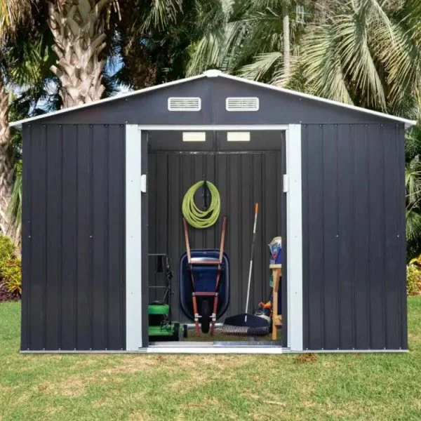 Outdoor Metal Storage Shed with Lockable Door