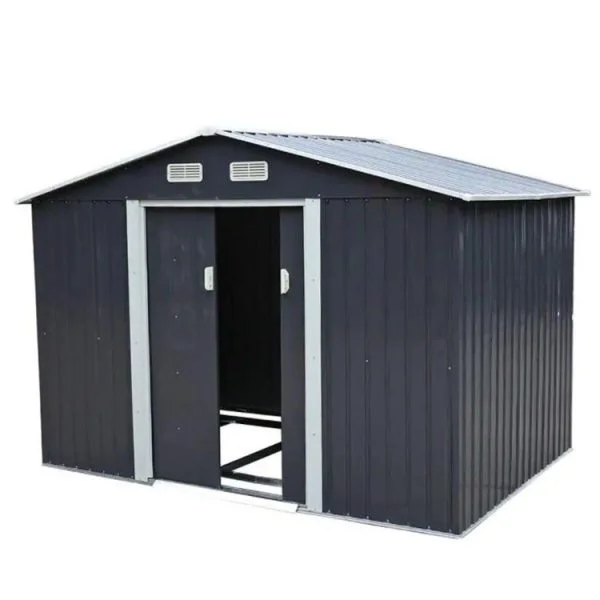 Outdoor Metal Storage Shed with Lockable Door