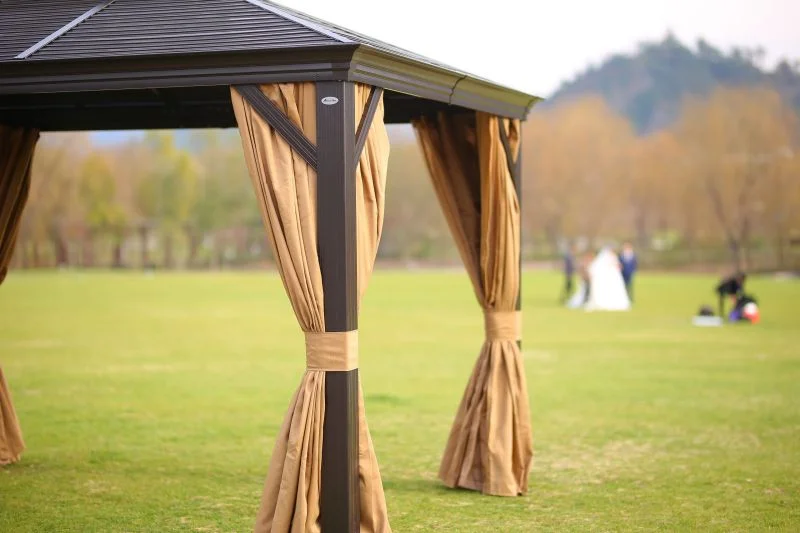 Gazebo with swimming pool