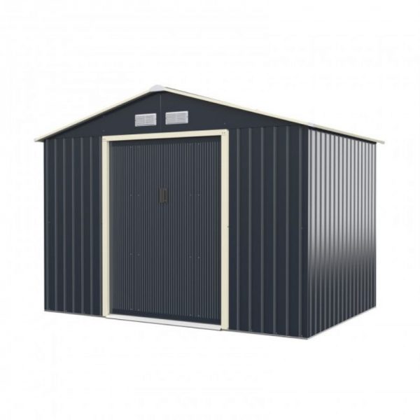 Metal frame storage shed