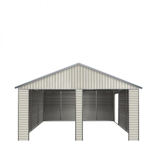 Outdoor steel structure car garage