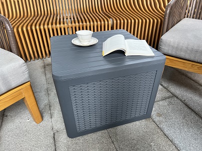 Gray coffee table storage box