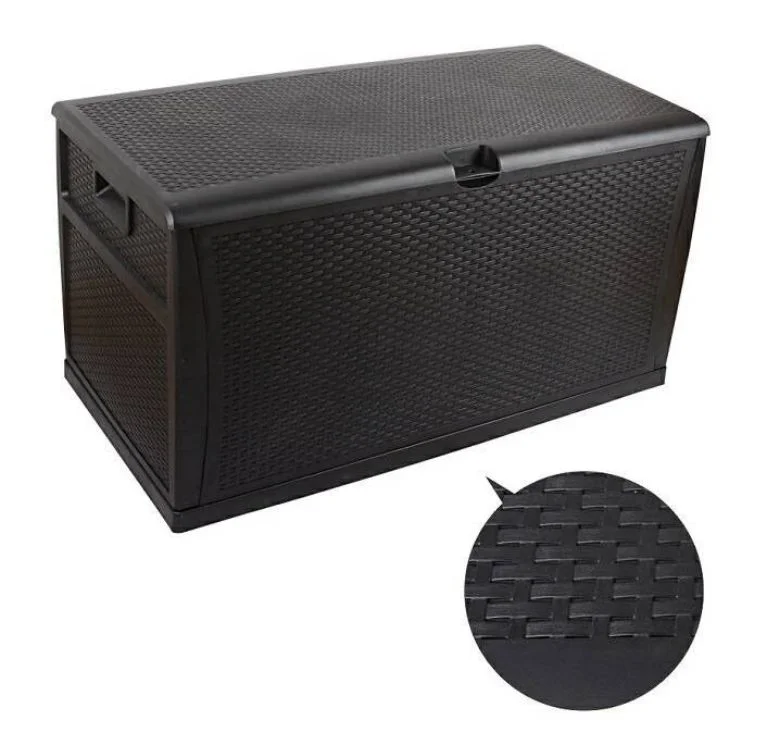 HDPE tool box with black finish rattan