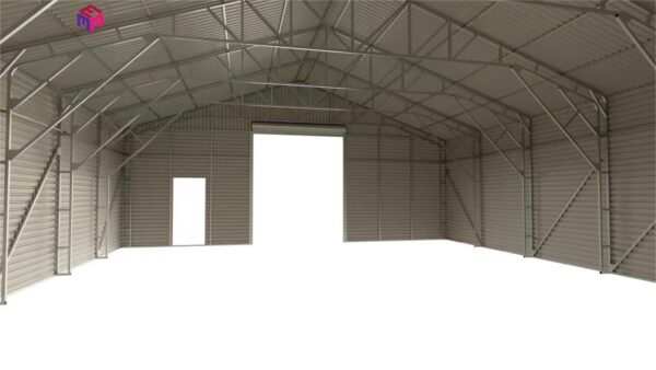 Hangar et grange de bâtiment de stockage en métal 20 × 30 avec porte roulante