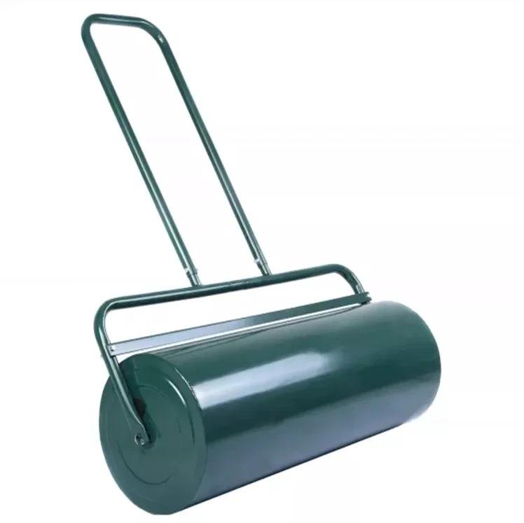 Tow steel garden lawn roller
